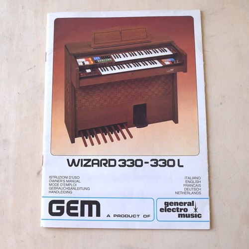 Gem wizard 330 owner s - gem, l