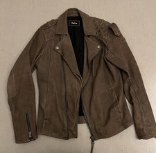 Giacca di pelle uomo Tigha - usata poco - marrone - vera pelle - taglia S