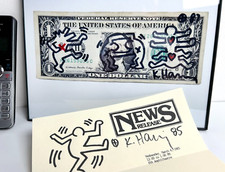 Keith haring banconota da un - banconota,