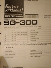 Pioneer SG-300 Manuale di