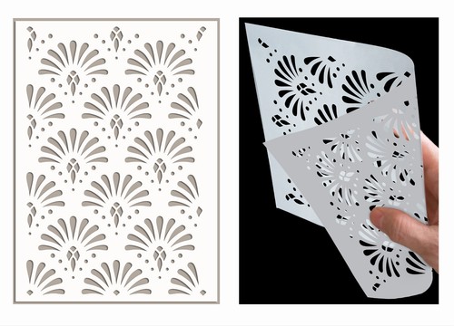 Floral stencil allover pattern - floral,