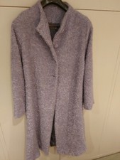 Cappotto fatto a mano di boucle lavanda usato 3 volte taglia 42/44