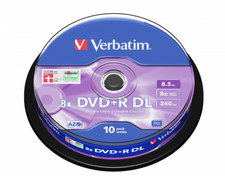 DVD+R DL Verbatim velocità 8x - 10 DVD Double Layer stampabile (full printable)