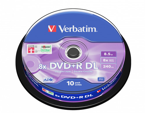 Dvd verbatim velocità 8x - dvd+r, dl