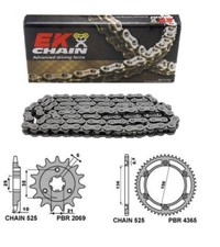 KIT TRASMISSIONE SUZUKI 650 XF FREEWIND PIGNONE 15 CORONA 43 CATENA EK 525