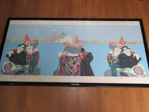 Vecchio quadro litografia - vecchio,