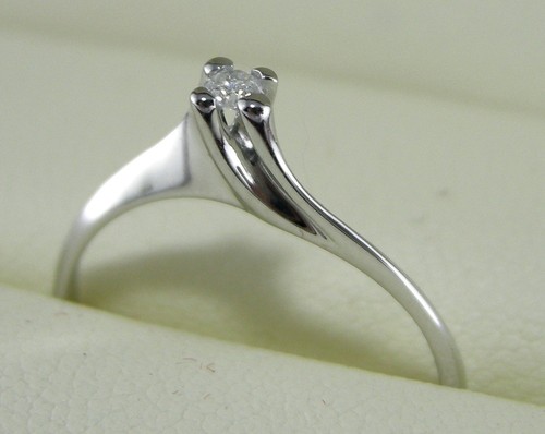 Anello solitario oro bianco - solitario,