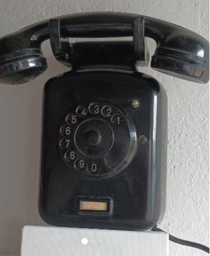 Telefono parete bachelite - bachelite, nero