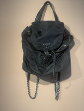 PRADA ZAINO MISURA SMALL IN NYLON NERO VINTAGE