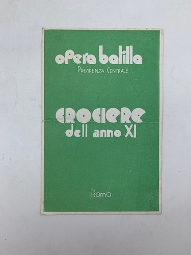 Opera balilla crociere - opera, balilla.