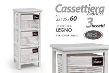 CASSETTIERA 3 CASSETTI VIMINI