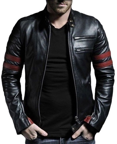 Giacca pelle uomo - , slim