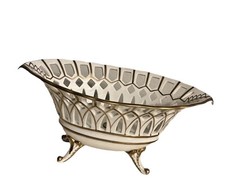 ANDREA By SADEK da collezione anni 50 FRANCESE vecchia PARIGI porcellana dorata corbeille vintage