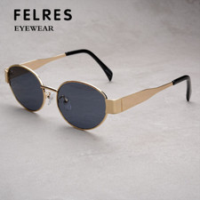 Occhiali da sole metallo rotondi retrò punk uomo donna outdoor paralume protezione UV