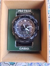 orologio uomo casio pro tek  batteria solare radio comandato altimetro barometro
