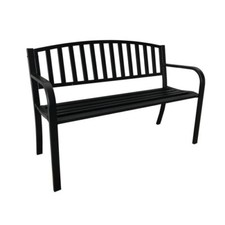 Panchina in Acciaio 3 Posti Panca da Giardino Arredo Seduta per Esterno Ferro