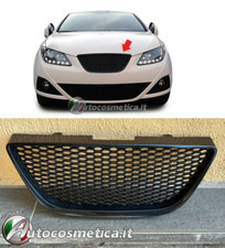 Griglia calandra mascherina senza logo nera lucida per Seat Ibiza 6J 2008-2012