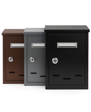 CASSETTA POSTALE BUCA LETTERE POSTA DA ESTERNO CON DOPPIA CHIAVE NERA GRIGIA