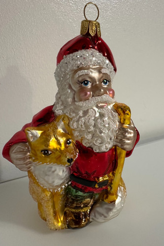 Gnomo con volpe - gnomo, decorazione