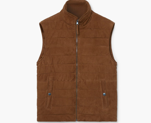 Gilet trapuntato pelle - gilet, in