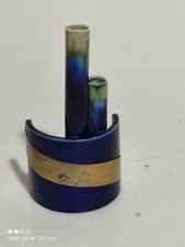 vaso .800 argento, Ceramica Raku - Hittessak - Italia - Metà del XX secolo vinta