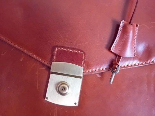Vintage leather briefcase - , in
