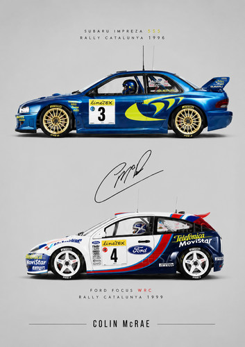 Colin mcrae signed poster - colin,