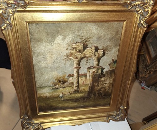 Dipinto olio cartone - su,