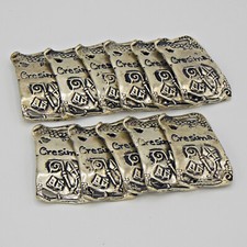 Lotto 12 Medagliette in argento pergamena con incisione Cresima per bomboniera