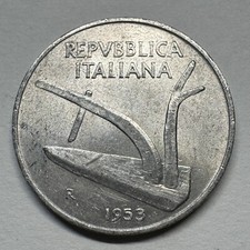 1953 Italy 10 Lire - Beautiful