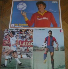LOTTO 2 POSTER ROMA BONIEK FALCAO GUERIN SPORTIVO CALCIO + ENEAS BOLOGNA