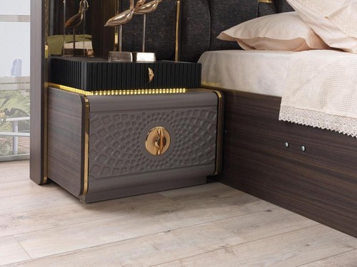 Letto comodino marrone - , in