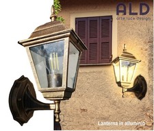lanterna esterno applique classico da muro in alluminio lampada e27