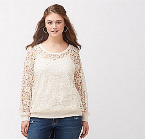 Felpa lane bryant pizzo - felpa,