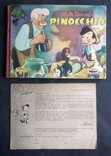 album figurine PINOCCHIO  Walt Disney  anni 60? COMPLETO + cedola -ed straniera