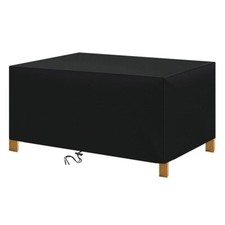 Copertura Tavolo Mobili Giardino Telo Impermeabile 200x120x80 Tessuto nero 4609