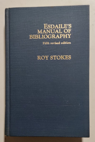 Roy stokes esdaile s manual - roy,
