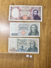 LOTTO DI 3 BANCONOTE LIRE