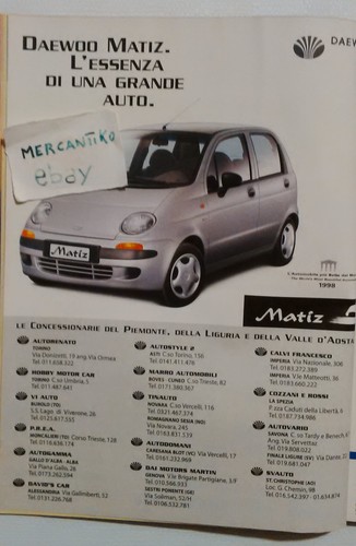 Daewoo matiz 1999 - daewoo, pubblicitÀ
