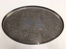 Vassoio ovale vintage placcato