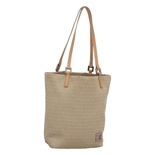 Fendi zucchino canvas hand bag - fendi,