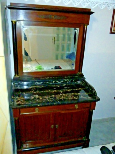 Specchiera legno noce con - legno,