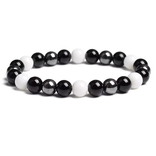 Bracciale perle bianco - bracciale,