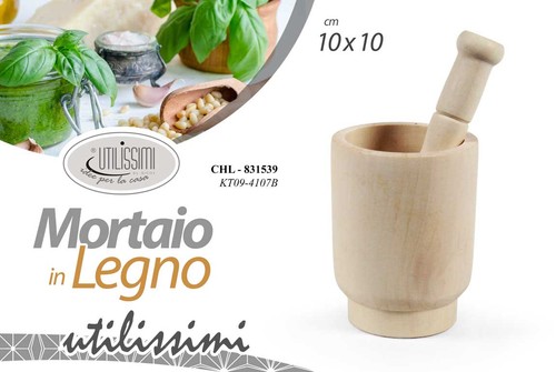 Mortaio legno pestello pesto - mortaio,