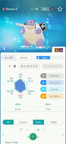 Blastoise 6iv shiny pronto - 6iv,