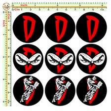 Adesivi targa diabolik comics auto moto sticker license plate 9 pz. 