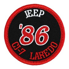 Zaino Giacca Jeep CJ-7 Laredo 1986 Patch Ricamata Nero/Rosso Ferro da Cucire