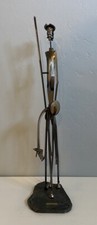 Scultura Don Chisciotte a cavallo in metallo saldato - grande 19" alta moderna - Argentina