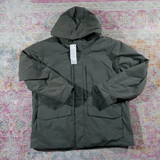Uniqlo parka piumino ibrido oliva impermeabile XXL PREZZO AL PUBBLICO £ 110 outdoor casual terrazza