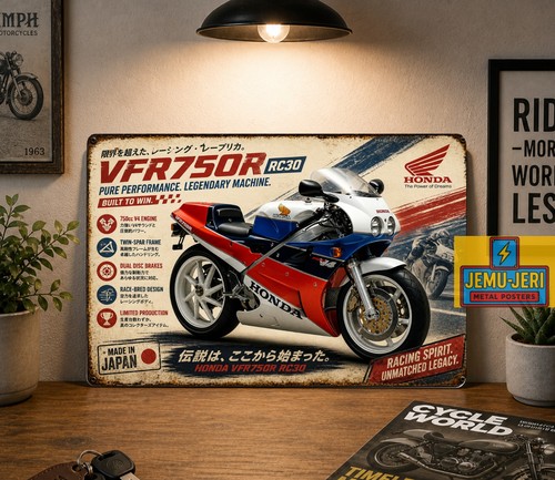 Insegna latta metallo honda - insegna,